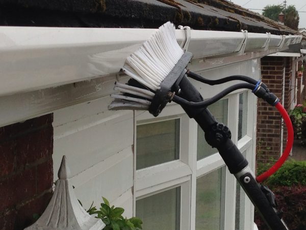Soffit and fascia cleaning restoring uPVC brightness
